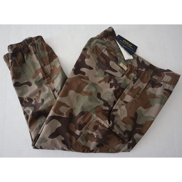 Polo Ralph Lauren 211818537001 Women's Sz L Green Camo Cargo Jogger Pants - Picture 12 of 14